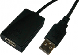 USB-2.0 repeater cable, USB-A male, USB A-female, 5 m