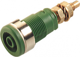 4 mm socket, screw connection, mounting Ø 12.2 mm, CAT III, green, SEB 2600 G M4 GN