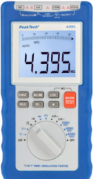 Insulation tester P 4395, CAT III 600 V, 0.1 to 4000 MΩ, 600 V (DC), 600 V (AC)