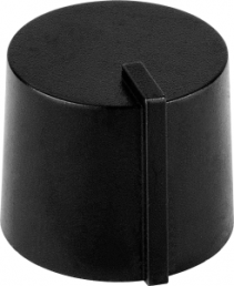 Pointer knob, 6 mm, plastic, black, Ø 17 mm, H 13 mm, 4458.6317