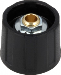 Rotary knob, 4 mm, plastic, black, Ø 23 mm, H 15 mm, A2523040