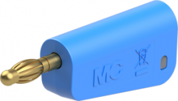 4 mm plug, solder connection, 2.5 mm², blue, 64.1043-23