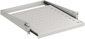 19 inch 2U pull-out shelf, D=555 mm, front mounting, 20 kg, RAL7035