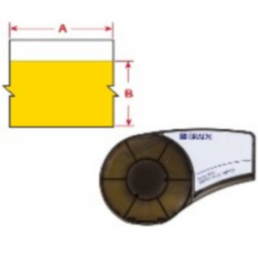 Marking tape, 9.53 mm, tape yellow, font black, 6.4 m, M21-375-595-YL