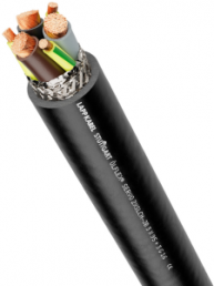 HFFR motor connection cable ÖLFLEX SERVO 2XSLCH-JB 3 G 10 mm², AWG 8, shielded, black