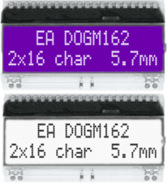 LCD text module EA DOGM162L-A, 2 x 16 characters, 5.57 mm