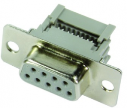 D-Sub socket, 9 pole, standard, equipped, straight, IDC connection, 09661186500
