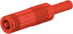 Laboratory adapter with sliding sleeve, red, 30 V, 60 V