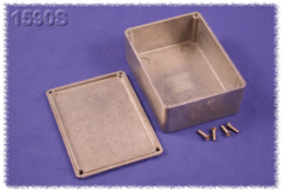 Aluminum die cast enclosure, (L x W x H) 110 x 82 x 44 mm, natural, IP54, 1590S