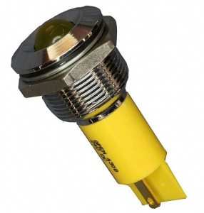 LED signal light, 24 V (DC), yellow, 50 mcd, Mounting Ø 19 mm, pitch 1.25 mm, LED number: 1