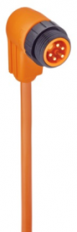 Sensor actuator cable, 7/8"-cable plug, straight to open end, 5 pole, 5 m, PVC, orange, 9 A, 98581