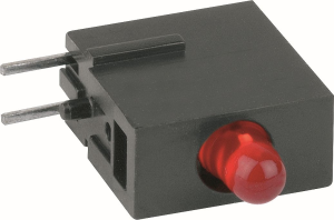LED signal light, red, 4 mcd, pitch 2.54 mm, LED number: 1