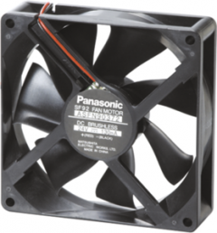 DC axial fan, 12 V, 92 x 92 x 25 mm, 69 m³/h, 34 dB, ball bearing, Panasonic, ASFP90371