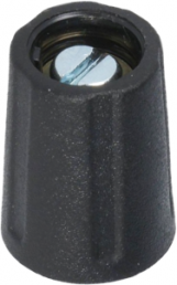 Rotary knob, 3.18 mm, plastic, black, Ø 10 mm, H 14 mm, A2510320