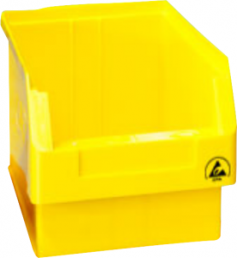 ESD Storage view box, yellow, (L x W x D) 350 x 200 x 200 mm, H-216 32330-3G