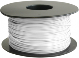 PVC-switching wire, Yv, 0.5 mm², white, outer Ø 1.4 mm