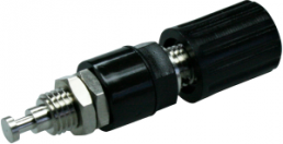 Pole terminal, 4 mm, black, 33 VAC/70 VDC, 36 A, solder connection, nickel-plated, POL 6718 NI / SW
