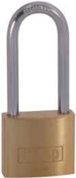 Padlock, high shackle, keyed alike, level 4, shackle (H) 55 mm, brass, (B) 40 mm, K12040L55A1