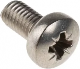 Pan head screw, PZ-Cross, M3, Ø 3 mm, 6 mm, steel