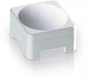 Plunger, square, (L x W x H) 5.85 x 14 x 14 mm, white, for short-stroke pushbutton, 5.46.001.057/0209