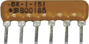 Resistor network, SIP-4, 22 kΩ, 0.2 W, ±2 %, 3 resistors, 4604X-101-223LF