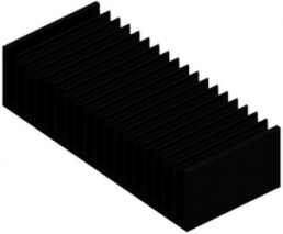 Extruded heatsink, 100 x 235 x 60 mm, 0.78 to 0.25 K/W, black anodized