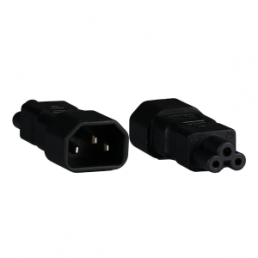 Power adapter IEC C14 to C5, black