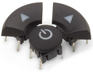 Cap, (L x W x H) 22 x 9 x 5 mm, black, for short-stroke pushbutton Multimec 5G, 1ZB09