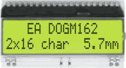 LCD text module EA DOGM162E-A, 2 x 16, 5.57 mm