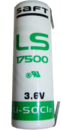 Lithium-Battery, 3.6 V, A, round cell, soldering lug
