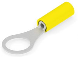Insulated ring cable lug, 0.129-0.326 mm², AWG 26 to 22, 5 mm, yellow