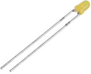 LED, THT, Ø 2.9 mm, yellow, 590 nm, 110 to 250 mcd, 40°, L-7104SYD