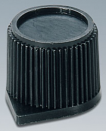 Pointer knob, 6 mm, plastic, black, Ø 15.4 mm, H 13.2 mm, A1310560