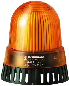 LED buzzer combination, Ø 89 mm, 92 dB, 3300 Hz, yellow, 12 VDC, 420 310 54