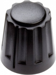 Rotary knob, 4 mm, plastic, black, Ø 14.5 mm, H 14 mm, 4331.4000