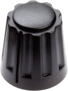 Rotary knob, 4 mm, plastic, black, Ø 14.5 mm, H 14 mm, 4331.4000