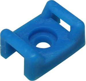 Mounting base, tefzel, blue, (L x W x H) 21.9 x 15.5 x 9.4 mm