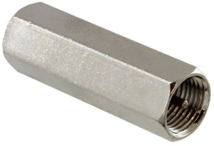 Coaxial adapter, 50 Ω, FME plug to FME plug, straight, 192103
