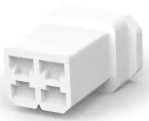 Insulating housing for 2.8 mm, 4 pole, polyamide, natural, 626056