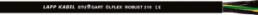 TPE control line ÖLFLEX ROBUST 210 4 G 0.75 mm², AWG 19, unshielded, black