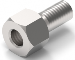 Hexagonal spacer bolt, External/Internal Thread, M4/M4, 35 mm, brass