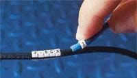 Polyacetal cable maker, imprint "G", (W) 2.3 mm, max. bundle Ø 1.4 mm, white, 476126-000