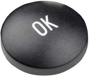 Cap, round, Ø 14.3 mm, (H) 4 mm, black, for short-stroke pushbutton Multimec 5G, 1ZCS0911806