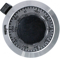 Analogue adjustment knob, 6.35 mm, 20, Plastic