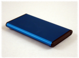 Aluminum enclosure, (L x W x H) 120 x 70 x 12 mm, blue, IP54, 1455A1202BU