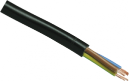 PVC Sheathed cable H03VV-F 2 x 0.5 mm², unshielded, black