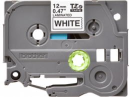 Labelling tape cartridge, 12 mm, tape white, font black, 8 m, TZE-231