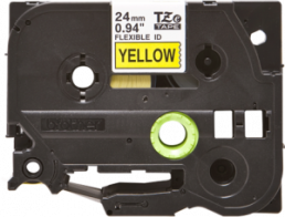 Labelling tape cartridge, 24 mm, tape yellow, font black, 8 m, TZE-FX651