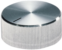 Rotary knob, 6 mm, plastic, silver, Ø 18.7 mm, H 12 mm, A1418261