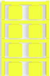 Polyamide Device marker, (L x W) 22 x 22 mm, yellow, 80 pcs
